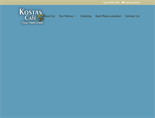Tablet Screenshot of kostascafe.com